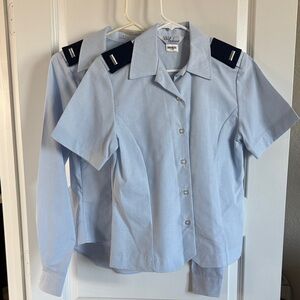 Long sleeve and short sleeve ladies blues shirt bundle